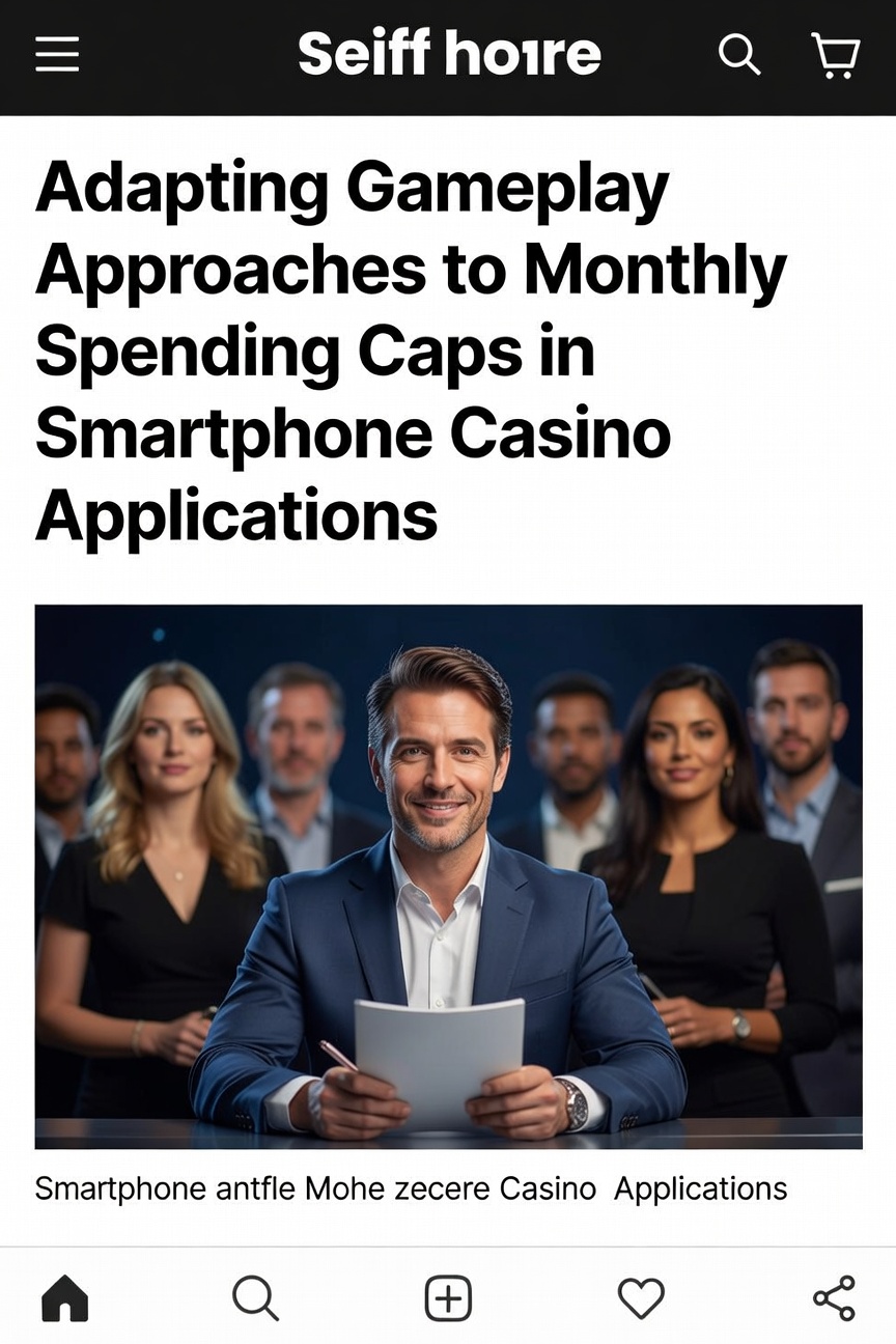 Smartphone zeigt Casino-App mit Ausgabenlimit-Anzeige auf einem Tisch mit Chips und Karten