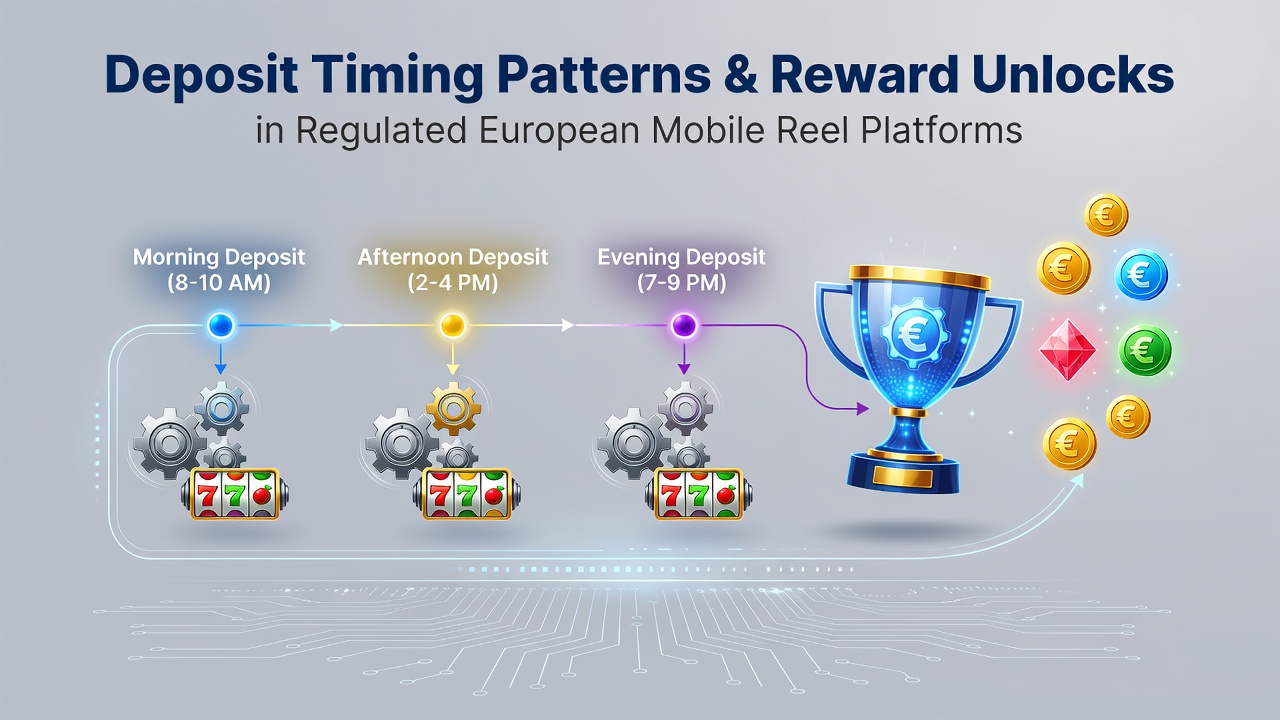 Diagramm zeigt Einzahlungszeitpunkte und Belohnungsfreischaltungen auf mobilen Reel-Plattformen in Europa