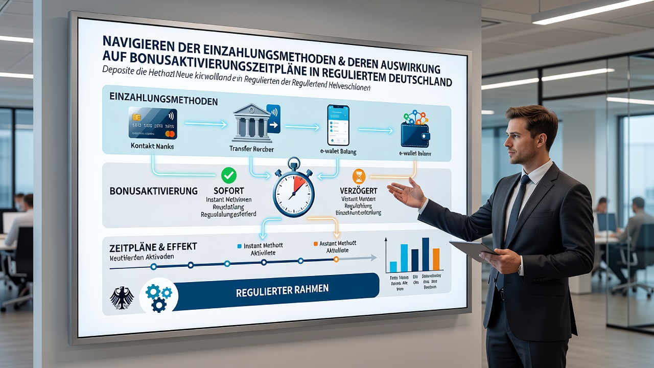 Mobile App-Oberfläche mit Einzahlungsoptionen und Bonus-Statusanzeige