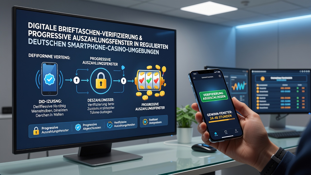 Digitale Wallet-Verifizierung in einer regulierten deutschen Casino-App auf dem Smartphone